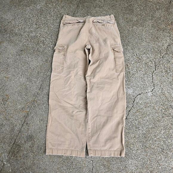 Vtg Y2k OLD NAVY Cargos Plain Earthtone Military Surplus Cargo Pants 34 x 32 - Picture 3 of 7
